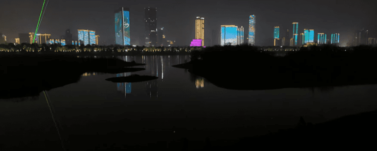 湘江边垂钓的钓鱼佬